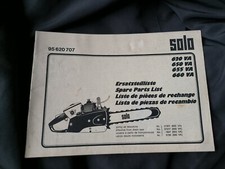 Solo 620 AV  650 AV  655 AV  660 AV Ersatzteilliste 95 620 707 Motorsäge 1976