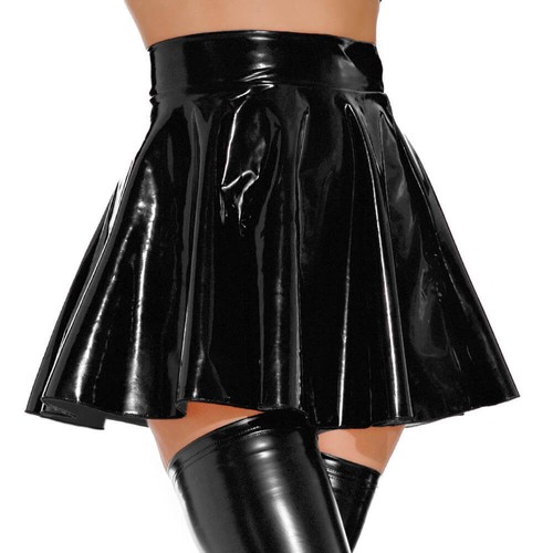 Damen wetlook glänzend rock - damen,