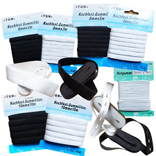 Gummilitze Gummiband Wäscheband Lochgummi versch. Größen / Längen schwarz weiß