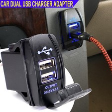 Dual USB Auto Steckdose Ladegerät Einbau Buchse 12V 24V KFZ Zigarettenanzünder 