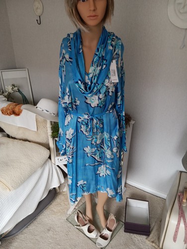 Replay kleid azurblau blüten - azurblau,