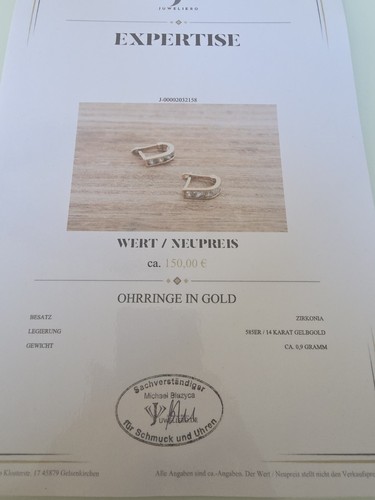 Ohrringe gold 585 - , ca.0.9