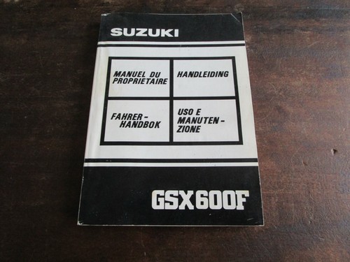 Suzuki gsx600f 1989 manuel - gsx600f,