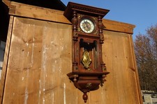 c.1890 KIENZLE GRÜNDERZEIT 79cm PENDELUHR WANDUHR Regulator Uhr Nussbaum Messing