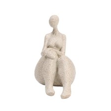Abstrakte Statue Einer Molligen  Aus Kunstharz, Kunst für Wohnzimmer, B9476