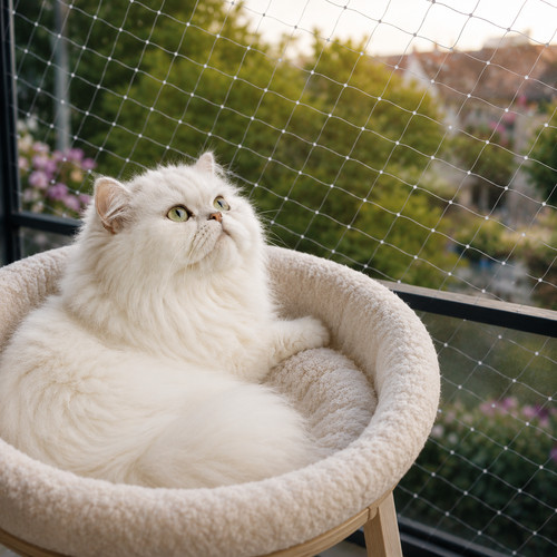 Katzenschutznetz transparent
