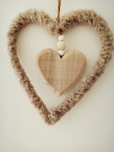 Hänger herz aus holz - hänger,