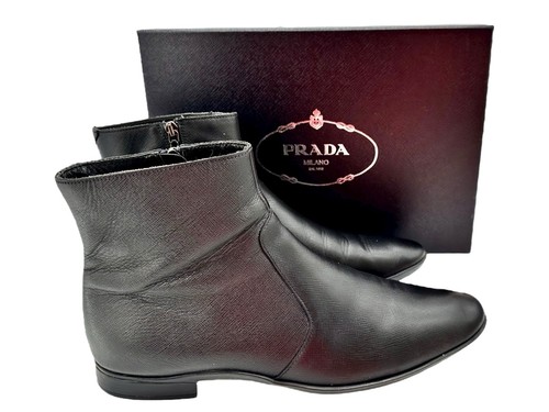 Prada stiefel leder schwarz - prada,