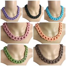 Panzerkette Gliederkette Kunststoff Collier Pulli Kragen Modeschmuck XXL M3
