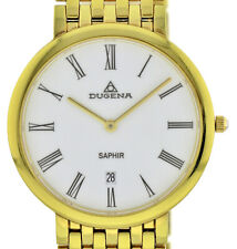 Dugena Saphir Ref  2171115 1907 vergoldete Herrenuhr 36mm 90er Jahre mit Box