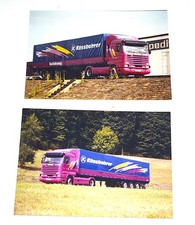2x Original Pressefoto Scania Streamline V8 – Kässbohrer Testfahrzeug – ca. 1990