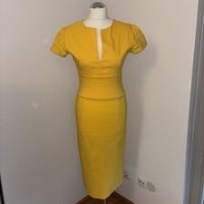 FOUR FLAVOR Etuikleid Gelb ~ Gr. 38 ~ Elegant & Figurbetont