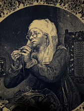 Delfts Blauw Alte Frau beim