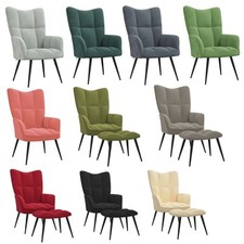 Relaxsessel mit Hocker Samt