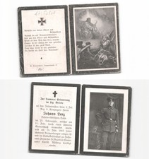 (b7353908)   Sterbebildchen LENZ München 1. Weltkrieg, Nachlass Motorradren