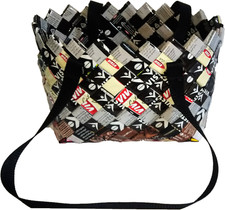 Recycling handmade handtasche / Kaffeetüten / Upcycling / Einkaufstasche