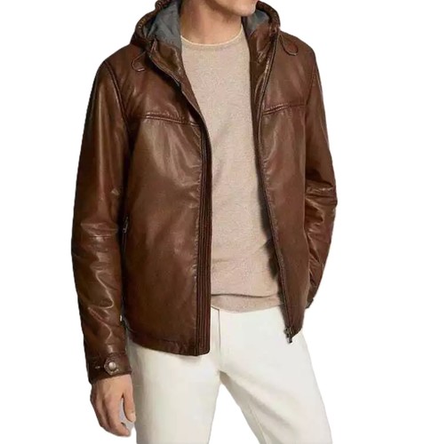 Herren klassische biker echt - herren,