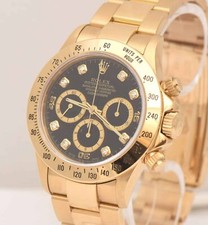 Rolex Daytona inverted 6 Gold Diamant Uhr 16528 Chronograph