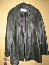 Lederjacke Gr. 46/48 in schwarz, gut erhalten 