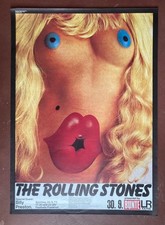 vintage Rolling Stones 1973 concert tour poster original Konzert Plakat NO REPRO