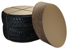 10 x Wellpapp-Zuschnitt | Ø 60cm | 2-wellig | Felgenschutz | Reifenversand