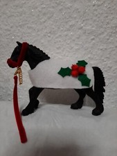 2-tlg Set Weihnachts Decke, Pferde Decke z.Bsp Schleich Pferde, Samt Halfter