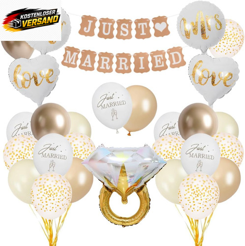 Hochzeitsdeko set mit ballons - hochzeitsdeko,