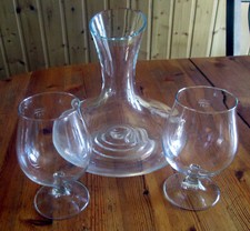 Rotwein-Dekanter  1,00 Liter  Wein-Karaffe und  2 Rotwein Gläser