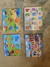 ❤️Holzpuzzle Set❤️ Tiere / Fahrzeuge /  Zahlen / Dinos ❤️ 4 Puzzle