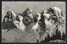 Ansichtskarte Eiger, Mönch und Jungfraun, Berggesichter 