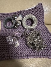 4 Serviettenringe pompös / Glitzer / Serviettenhalter / Perlen / Glas / TOP