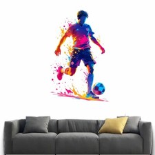 Wandtattoo fußballer bunter - wandtattoo,