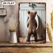 Blechschild kleiner Bär auf