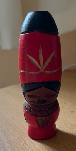 Holzfigur indianer rot - -,