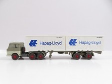 1:87 Wiking Hanomag Henschel Sattelzug Hapag-Lloyd grau Container 
