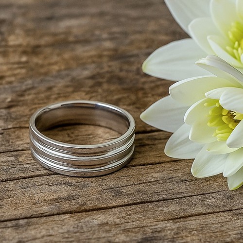 Titanstahl ring rillen design - titanstahl,