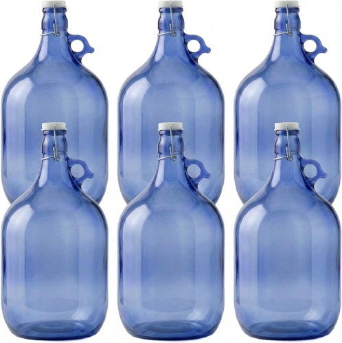 Blaue glasflasche mit - blaue,
