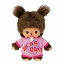 Bebichhichi | Mädchen Baby | It´s a Girl | 13 cm | Monchhichi Puppe