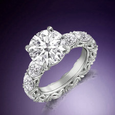 Gold Diamant Ring 14k Weiß