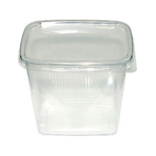 500 Verpackungsbecher mit Deckel, 500g / 500ml - Rechteckbecher - Feinkostbecher