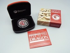 1/2 Oz Silber Lunar II Drachen Dragon 2012 Color PP PROOF Australien  +RAR+