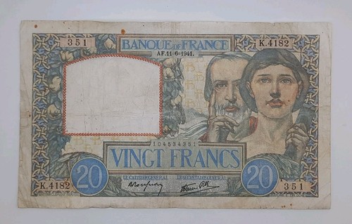 1941 banque france 20 - 1941,