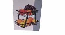 Obstkorb aus Metall 2 Stufig