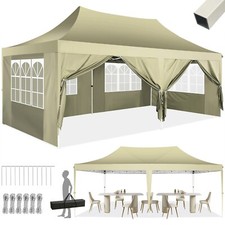 Faltpavillon 3x6m Wasserdicht Partyzelt Gartenzelt UV Pavillon Popup Festzelt\