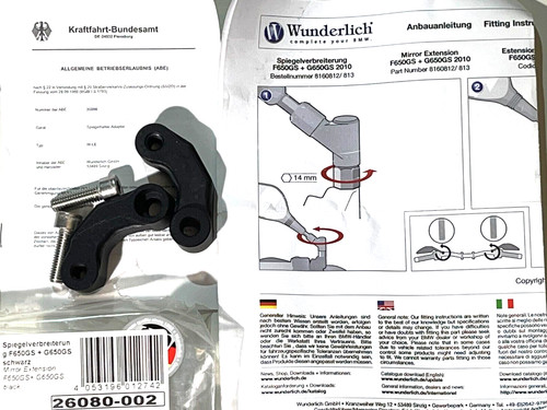 Spiegelverbreiterung bmw f650 - spiegelverbreiterung,