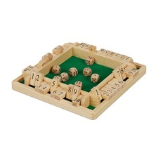Shut the box 10er Klappenspiel für 4 Spieler Reise-Würfelspiel 10 Klappen