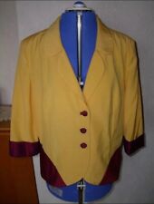 Blazer gelb lila Perlen Stickerei Gr. L DIY