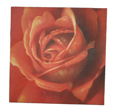 Rote Rose auf Leinwand Wandbild Dekoration ca.38x38cm ! ! !