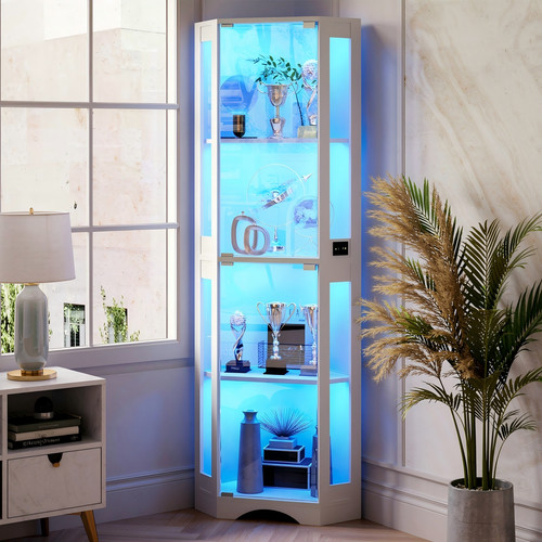 Eckvitrine mit led - mit,
