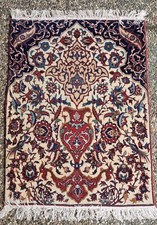 Beauty & Rare! Antiker Isfahan Korkwolle sehr fein 82 x 62 cm